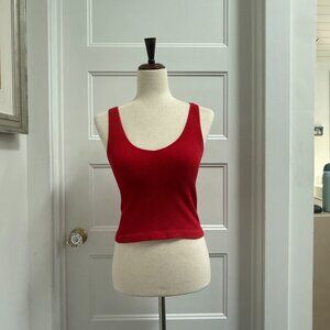 Revival cherry red crop top